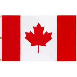 ANCONINE Canada Flag 6x10FT, Canadian National Flags with 3 Brass Grommets, Durable 4 Stitched and Premium Polyester. (Canada 6x10ft)