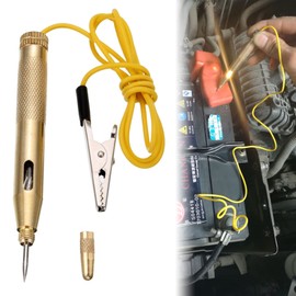 Car Circuit Tester, Automotive Circuit Tester, Voltage Test Light, Car Voltage Tester Pen Tool, 6V 12V 24V Auto Car Vehicle Circuit Tester, with Vise Clip Indicator Light for Low Voltage Systems