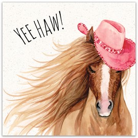 Twizler - Funny Birthday Card - Cowgirl Horse - Ladies, Daughter, Sister, Girlfriend - Mother, Wife, Girlfriend - Western, Whimsian Cowboy Art, Animal Print