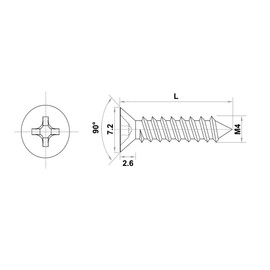 100pcs Qrity M4 x 30mm Stainless Steel Self Tapping Screws Phillips Flat Head Srews DIY Woodworking Screws (100PCS M4 x 30mm)