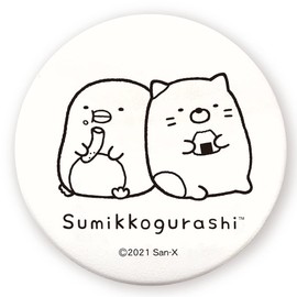 Tees Factory SG-5542184PN Sumikko Gurashi Coloring Can Badge, Large, Penguin & Cat, Approx. φ3.0 x 0.3 inches (7.5 x 0.7 cm)