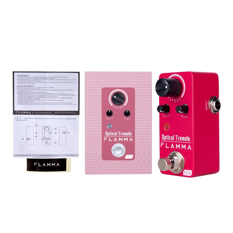 FLAMMA FC16 Optical Tremolo Guitar Effects Pedal Mini Portable True