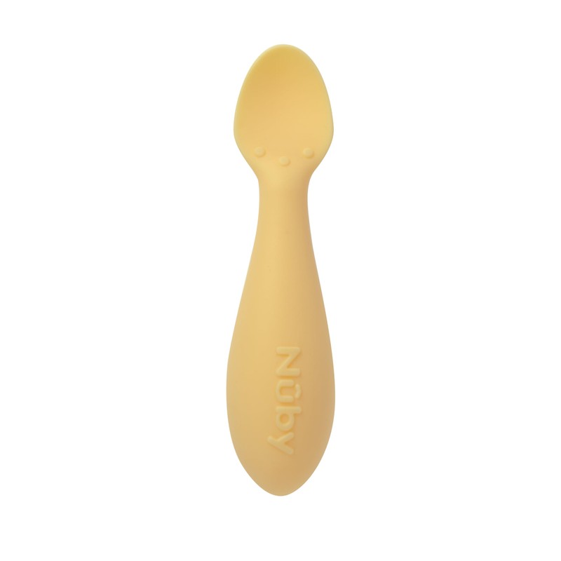 Nuby Silicone Mini Spoons - (2-Pack) Baby-Led Weaning Spoons for