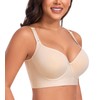 DotVol Women's Push Up Full Coverage Underwire Support Everyday T-Shirt