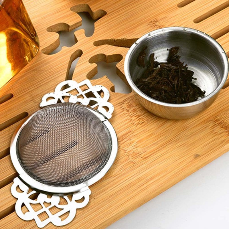 Filter Tea Mesh Fine Mesh Tea Strainers with Bowl Stainless