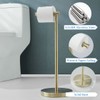 Free Standing Toilet Paper Holder Stand,Gold Bathroom Roll Tissue Dispenser,Rustproof