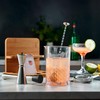 Mixeries Crystal Cocktail Mixing Glass Set with Bamboo Stand -