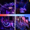 JMEXSUSS 2 Pack Red White and Blue Solar Lights, Each