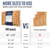 Hiware 4-Piece Extra Large Bamboo Cutting Boards Set for Kitchen,