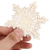 VORCOOL Christmas Wooden Snowflake Pendant: 10Pcs Decoration Embellishments with String