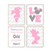 Minnie Mouse Christian Nursery Set of 4 Unframed Prints -