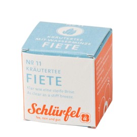 Schlürf Kräutertee "Fiete" No. 11, Schlürfel Bio-Kräutertee mit Wasserminze, Display mit 27 Pyramiden-Teebeuteln in Würfeln einzeln verpackt, 45,9g (27 x 1,7g)