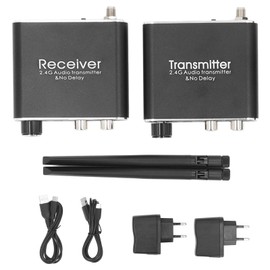 Wireless Audio Transceiver 2.4G Wireless Adapter No Delay for Home and Stage (EU Plug)