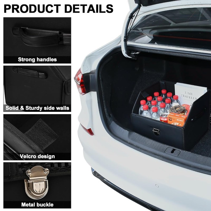 JSCARLIFE Car Trunk Organizer, Truck Boot Organiser, Foldable Car Boot