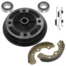 Caltric Rear Brake Drum W/ Shoes Kit for Kawasaki Mule 2500 KAF620C KAF620 C 1994-2000