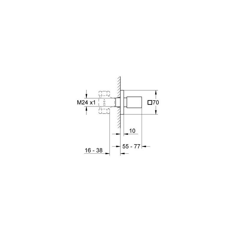 Grohe 19910000 Eurocube Single-Handle Volume Control Valve Trim Kit