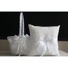 Alex Emotions White Flower Girl Basket & Ring Bearer Pillow