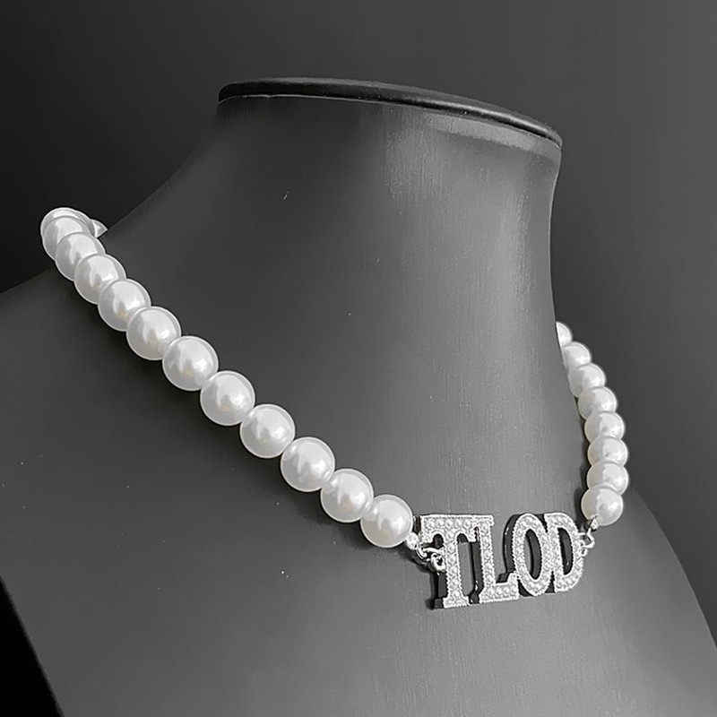 Top Ladies of Distinction Sorority Imitation Pearl Letter TLOD Necklace