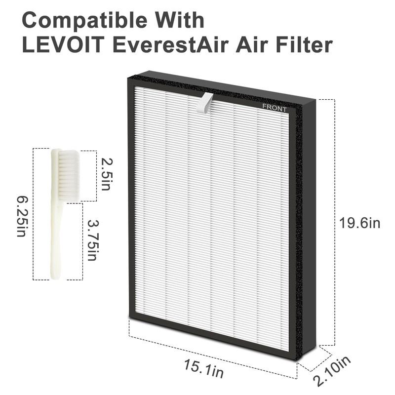 EverestAir Air Filter Replacement H13 True filter Compatible with EverestAir-RF