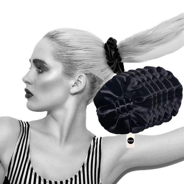 Scrunchies for Women 7 Pack – 1.57" Stretchy Velvet Wide