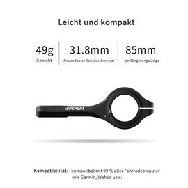 iGPSPORT M80 Bicycle Computer Mount Handlebar Mount with Adapters Out Front for Bicycle Computer iGS630S BSC100S BSC300 Bicycle Accessory Mount (M80)