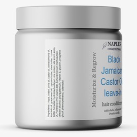 Chebe Leave In Conditioner Black Jamaican Castor Oil with Chebe Powder & Butter Hair Growth Thickening Strengthening For All Hair Types Made in USA