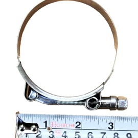 12 pcs 2.5" O.D. T-Bolt Hose Clamps Stainless Steel Turbo Intake Silicone Hose Clamp