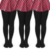 KOOOGEAR 3 Pairs Ballet Dance Tight Girls Tights Footed Kids