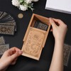 GLOBLELAND Magic Crystal Ball Beech Wooden Tarot Storage Box for