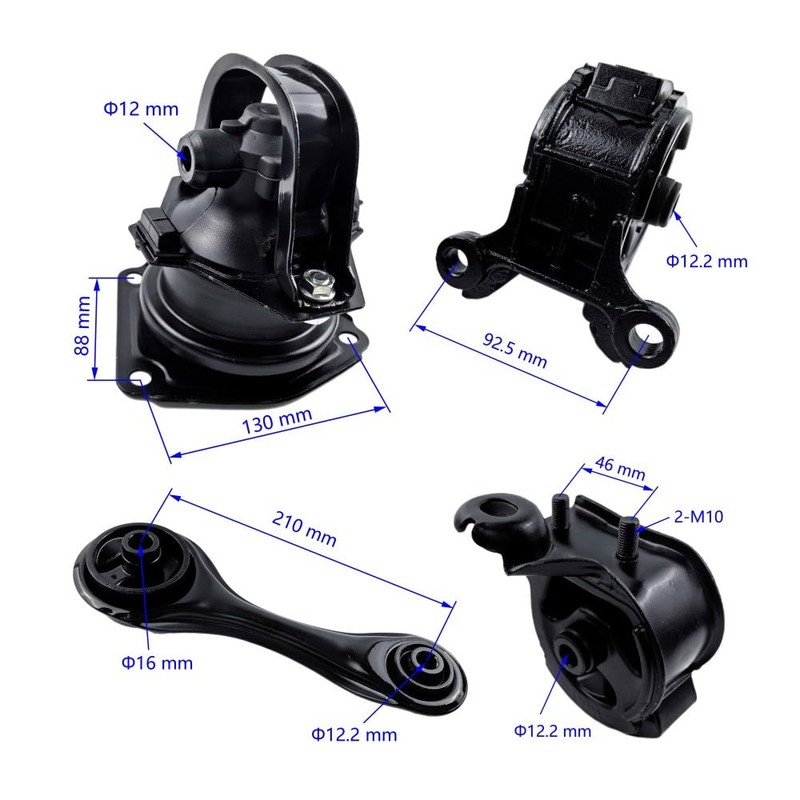 4PCS Engine Motor & Trans Mount Set Compatible with Honda