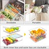 MineSign Set of 3 Stackable Refrigerator Organizer Bins Pull-Out Drawers