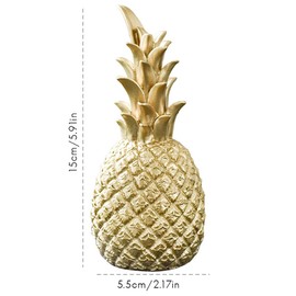 Stecto Decorative Pineapple Gold, Nordic Modern Resin Pineapple Ornaments, Decorative Figure for Birthday Party, Window, Desktop, Home, S/M/L