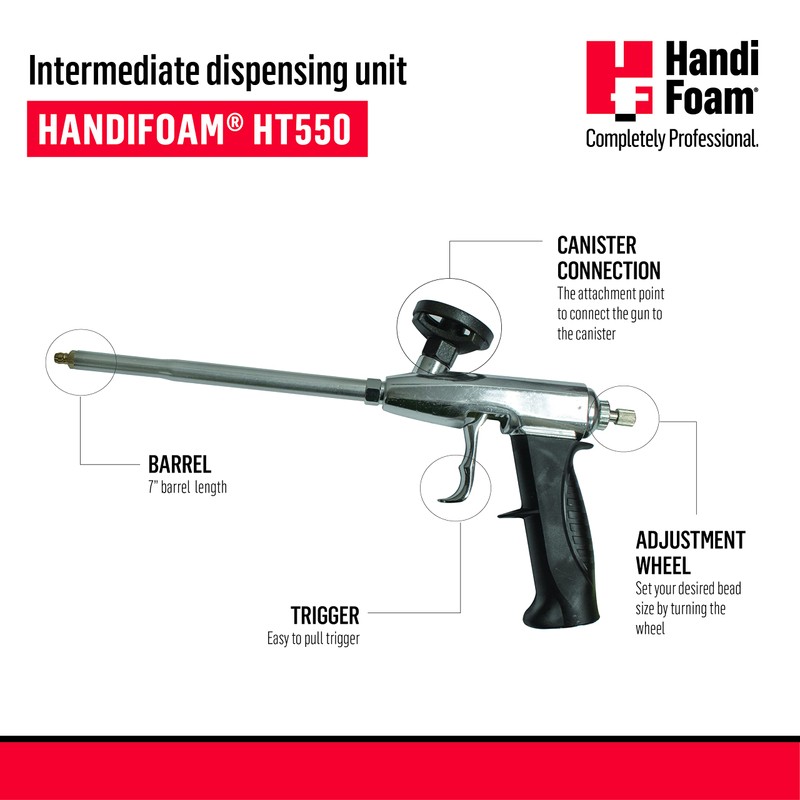 HandiFoam HT550 Gun Foam Applicator, 7 in. (18 cm) Barrel,