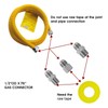 MCAMPAS 48" Flexible Yellow Coated Gas Line Connector Kit for