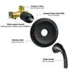 LIWEIKE Matte Black Shower Handle Valve Single Function Shower Valve