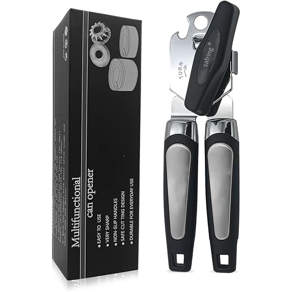 Can Opener Manual, Handheld Strong Heavy Duty Stainless Steel Can