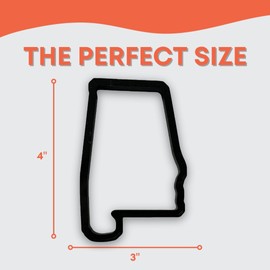 Alabama State Moldes para Galletas, Cortador con Diseño Fácil de Empujar (10,16 cm)