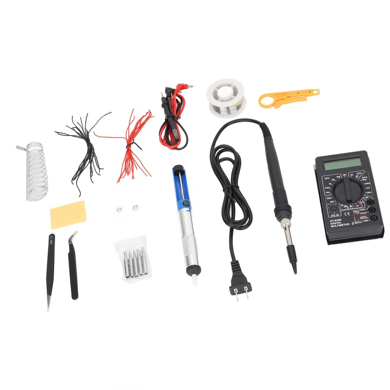 Soldering Iron Multimeter Kit 80W Digital Adjustable Temperature Electronics Welding