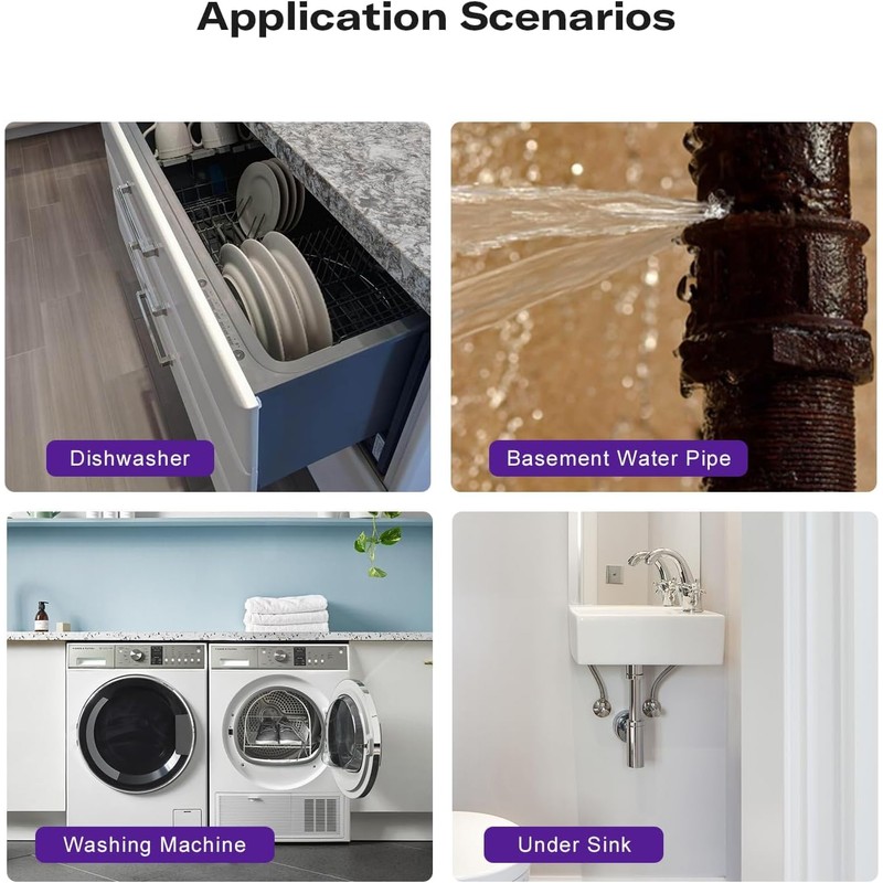THIRDREALITY Zigbee Water Leak Sensor with Dripping Detection,120dB Alarm,App Notifications