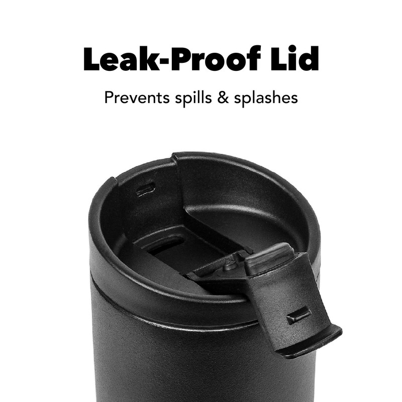 MiiR フリップトラベラー 二重壁真空断熱 漏れ防止蓋付き BPAフリー ステンレススチール構造 自宅 12液量オンス