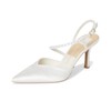 Dolce Vita Women's, KAMRA Pearl True White Satin, 9, Medium