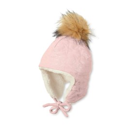 Sterntaler Girls Inca Faux Fur Hat, Pink (Pale Pink 707)