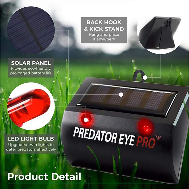 ASPECTEK Predator Eye PRO - Solar-Powered Predator Light with Kick