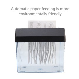 Mini Desktop Paper Shredder, USB Electric A4 A6 Paper Shredder, Universal Strip Paper Cutting Machine for Office School Home Paper,Bills,Receipts, with Paper Basket