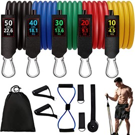 Jasonwell Bandas de Resistencia - Ligas de Resistencia Bandas Elasticas Fitness Bandas de Resistencia para Ejercicio para Entrenamiento de Resistencia