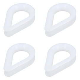 AB Tools 4 PACK White Nylon Rope Splice Thimble 8mm Rope Spliced Boat Sailing Thimbles