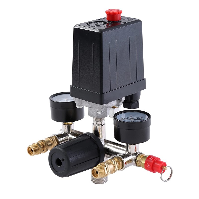 ORAZIO Air Compressor Pressure Control Switch with Twin Outlets and