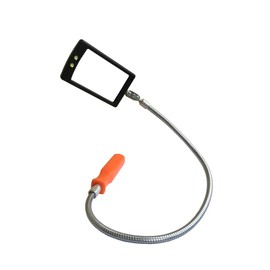 Inspection Mirror Flexible Inspection Mirror 360 Rotation with 2 LED Lighted Flexible Inspection Mirror Swivel for Automotive and Shower Use Mirror on a Stick