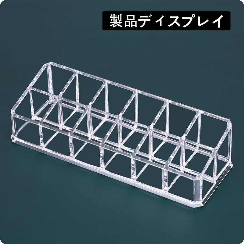 MOSIKER Lipstick Case, Acrylic Lip Stand, 12 Pieces, Clear, Cosmetics