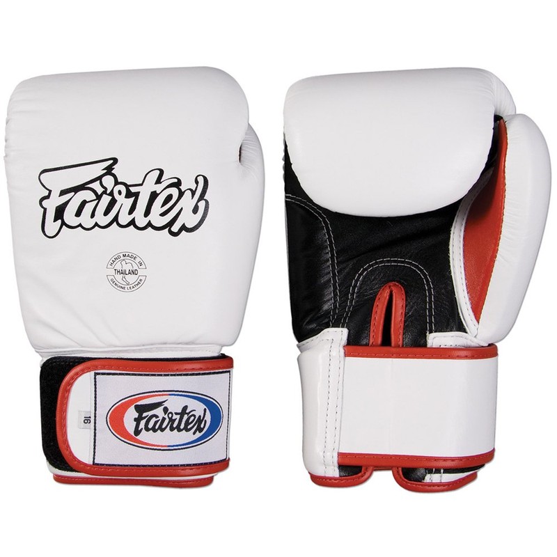 Fairtex Muay Thai Style Training Sparring Gloves, 16 oz, Red